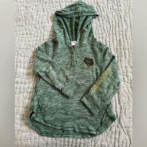 Green Baylor University long sleeve hooded henley shirt size 5T EUC